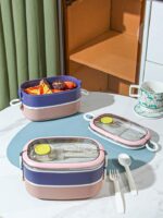 Boîte à Lunch 2 Étages avec Couvercle (1,6 L) – Omio