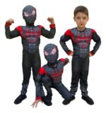 Déguisement Spiderman Noir Musclé Enfant avec Masque – Image 2