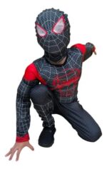 Déguisement Spiderman Noir Musclé Enfant avec Masque