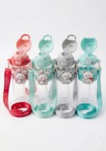 Gourde Enfant Rabbit & Bear Transparente avec Paille – Image 4
