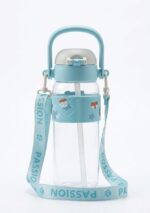 Gourde Enfant Rabbit & Bear Transparente avec Paille – Image 3