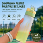 Gourde Sport 550ml avec Paille & poigné