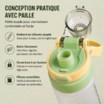 Gourde Sport 550ml avec Paille & poigné – Image 2