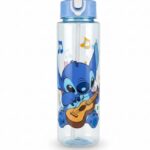 Gourde Transparente Stitch pour Enfant avec Paille