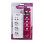Multiprise SLM 3 Prises avec 2 Ports USB & Type C - Câble 3M