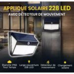 Projecteur Mural Solaire 228 LED avec Détecteur de Mouvement YC-SW6081-PIR