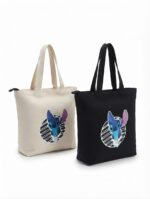 Tote Bag en Toile Imprimé - Motif Stitch