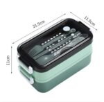 Lunchbox à 2 Étages Grande Capacité avec Couverts & Chopsticks – Image 6