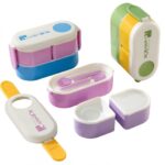 Lunchbox Double Étage 3 Compartiments avec Couverts