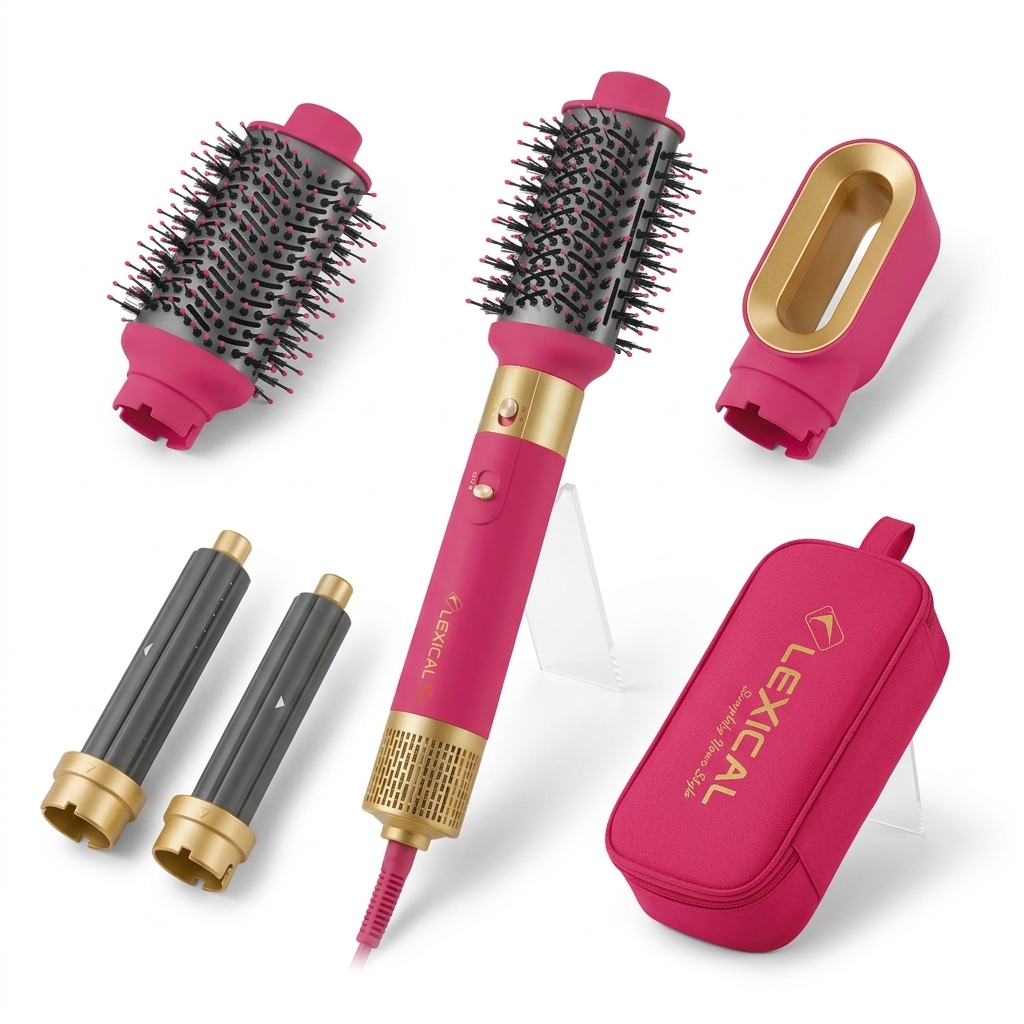 brosse-coiffante-multifonction-6en1-lexical-las-5210-11-1200w Brosse Coiffante Multifonction 6-en-1 Lexical LAS-5210-11 -1200W – Image 1
