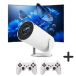 Mini Vidéo projecteur Android avec 2 Manettes Sans Fil (2 en 1)