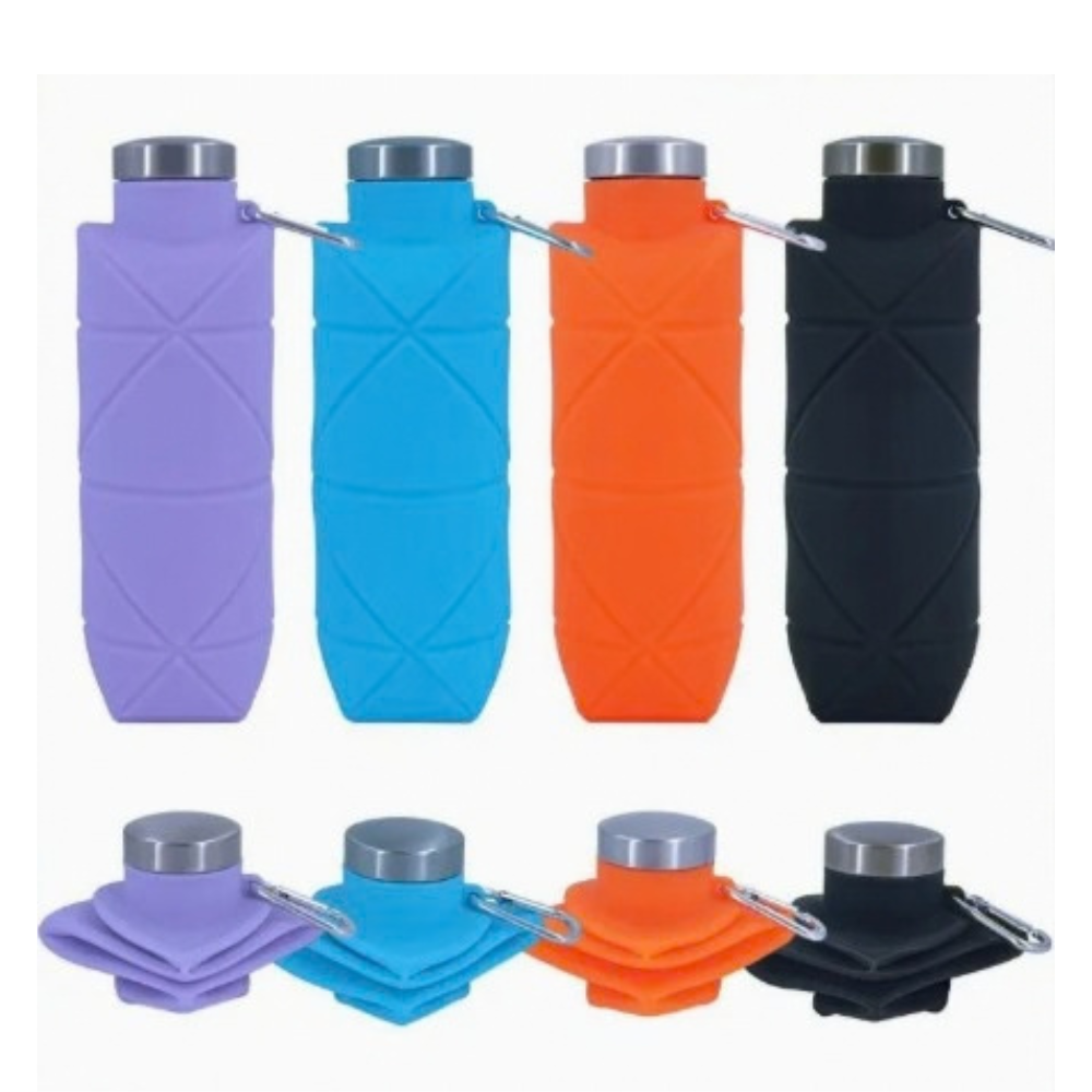 gourde-pliable-silicone-700ml-sport Gourde Pliable en Silicone avec Mousqueton – 700 ml – Image 1