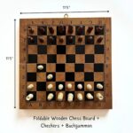 Jeu de Société 3 en 1 en Bois - Échecs, Dames et Backgammon – Image 5