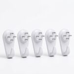 Lot 5 de Crochets 3CM Muraux Invisibles en Plastique avec Clous
