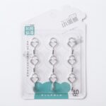 Lot de 9 Crochets Adhésifs Muraux Transparents Résistants - Rond