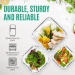 Lot de 3 Boîtes Repas Carrées en Verre – Image 2