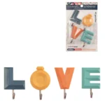 Lot de 4 Crochets Muraux Adhésifs Design Love