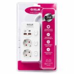 Multiprise SLM 2 Prises avec 2 Ports USB et 2 Ports USB-C - Blanc