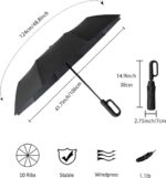 Parapluie Pliant Automatique avec Poignée Mousequeton – Image 3