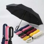 Parapluie Pliant Automatique avec Poignée Mousequeton