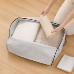Sac de Rangement Pliable avec Poignées et Fermeture Éclair – Image 4
