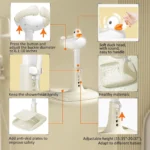Siège de Bain et Douche Bébé Réglable en Forme de Canard – Image 3