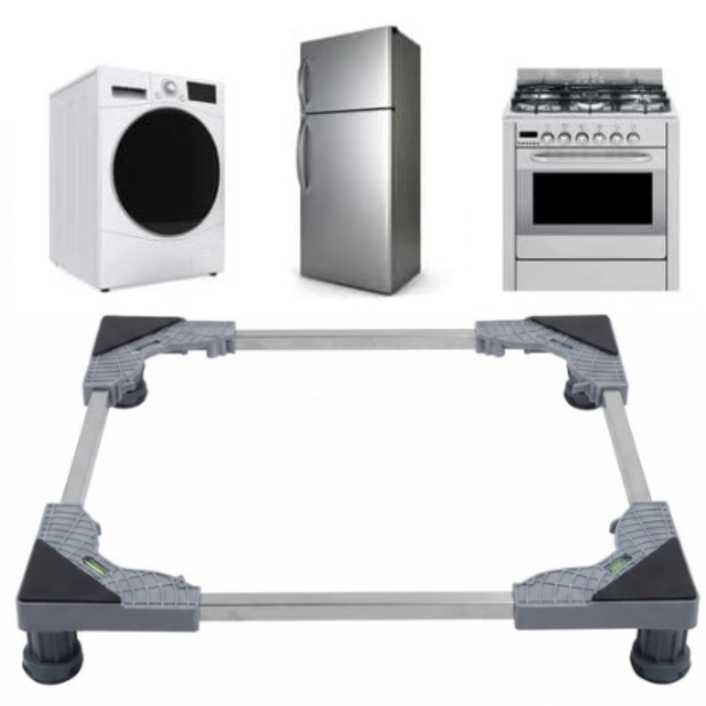 support-electromenager-extensible-reglable-hauteur-pieds-antiderapants Support Électroménager Extensible en Hauteur avec Antidérapants – Image 1