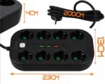Rallonge Multiprise 8 Prises AC + 3Ports USB + 1USB-C – Image 5